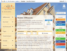 Tablet Screenshot of hotel-stadt-hoexter.de